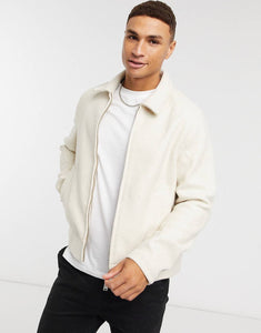 Faux wool Jacket in off white