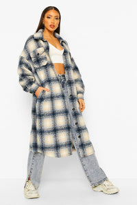 Wool Look Shacket Coat