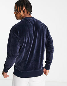 Tommy Jeans velour sweatshirt navy