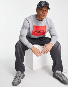 Hugo Duragol sweatshirt red logo in grey