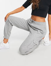 Load image into Gallery viewer, Nike swoosh drawstring joggers grey
