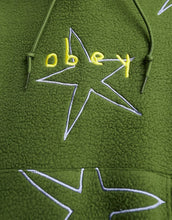 Load image into Gallery viewer, Obey oversized hoodie khaki all over stars