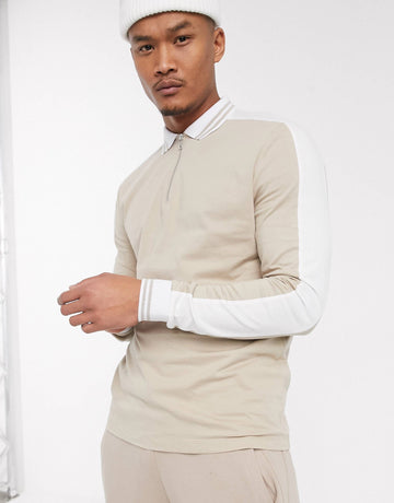 Bluze Polo panels - Beige