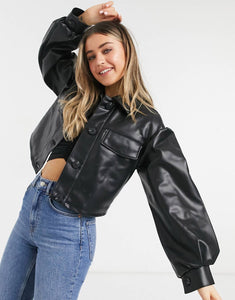 Jacket leather look