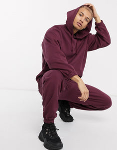 Tracksuit oversized - in Burgundy