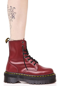 Dr. Martens Jadon Boot Platforms Cherry Red