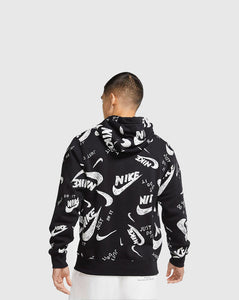 Nike Club all over text logo Black