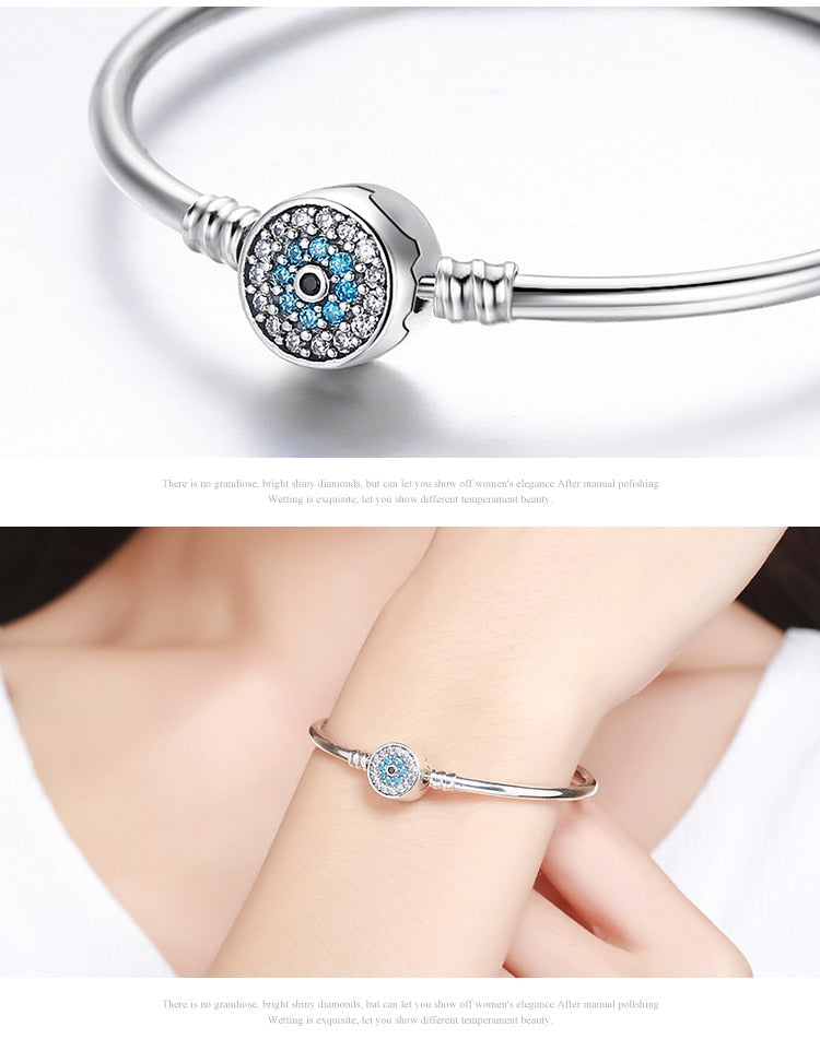 Bracelet 925 Sterling Silver Blue Eyes